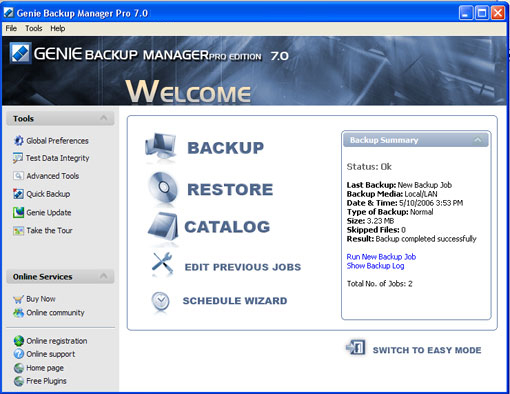 Genie Backup Manager Professional