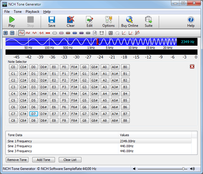 ToneGen Audio Tone Generator