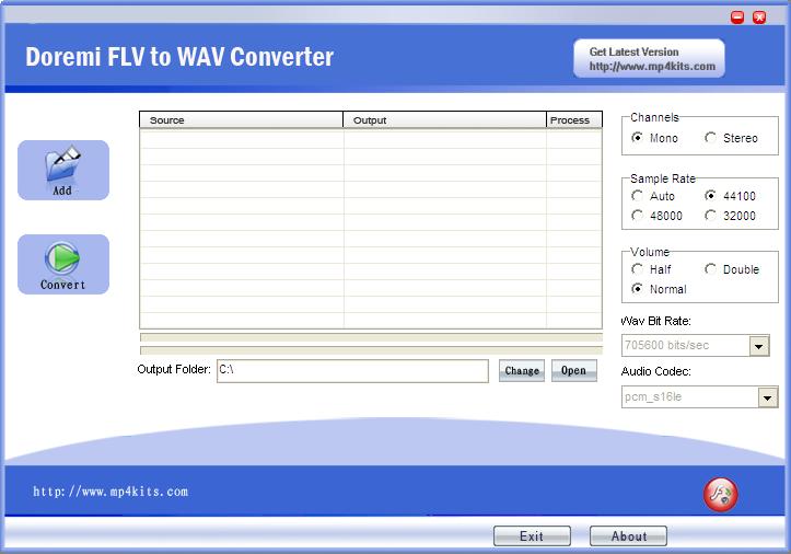 Doremisoft FLV to WAV Converter