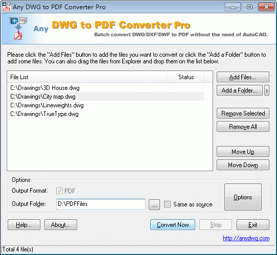 DWG to PDF Converter Pro 2009.3