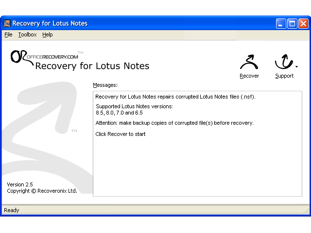 Recovery for Lotus Notes