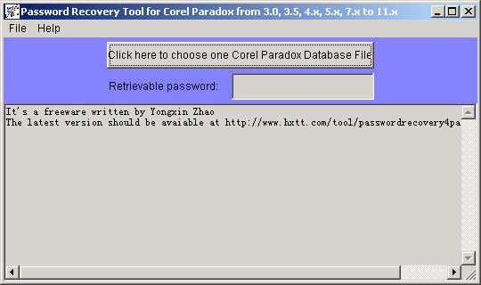 Password Recovery for Corel Paradox