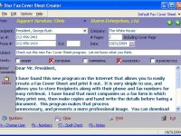 Star Fax Cover Sheet Creator