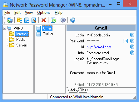 Network Password Manager