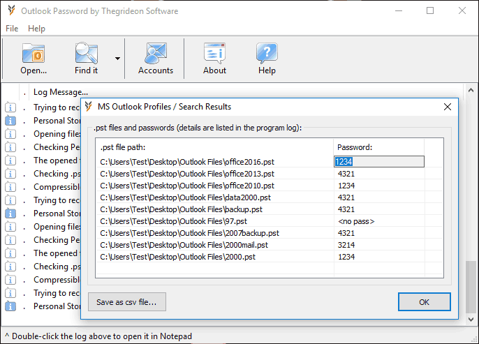 Outlook Password