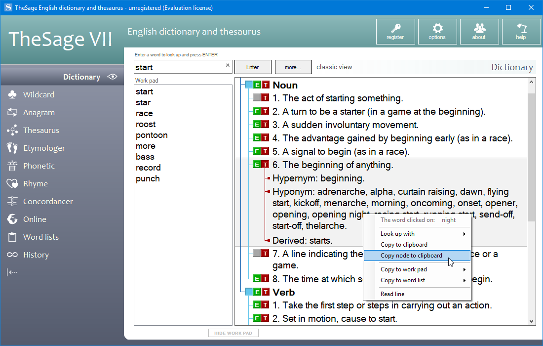 TheSage English Dictionary and Thesaurus