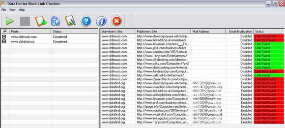 Reciprocal link monitoring software