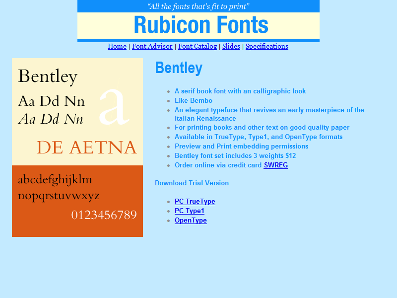 Bentley Font TT