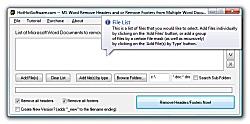 MS Word Remove Headers and Remove Footers from Multiple Word Documents Icon