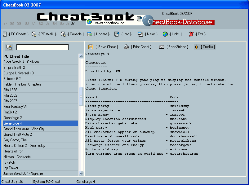 CheatBook Issue 03/2007