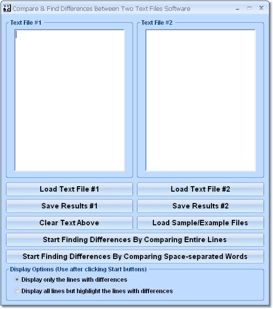 Compare & Find Differences Between Two Text Files Software