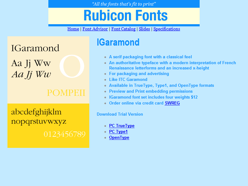 IGaramond Font TT