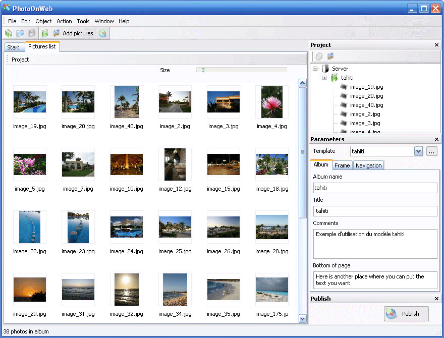 PhotoOnWeb Album Creator