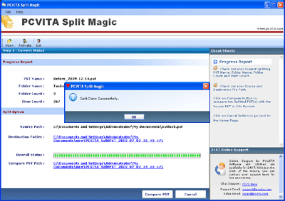 Split PST File