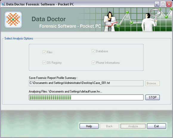 PDA Forensics Utility