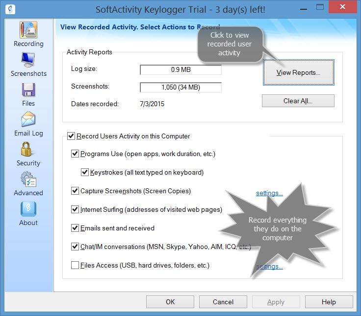 SoftActivity Keylogger