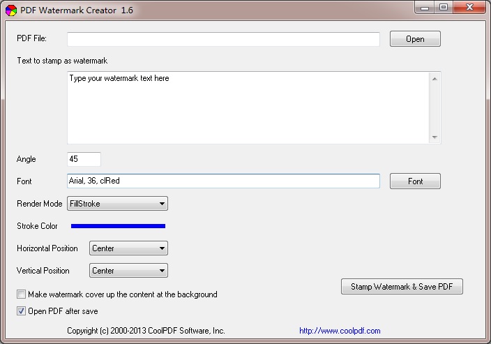 PDF Watermark Creator
