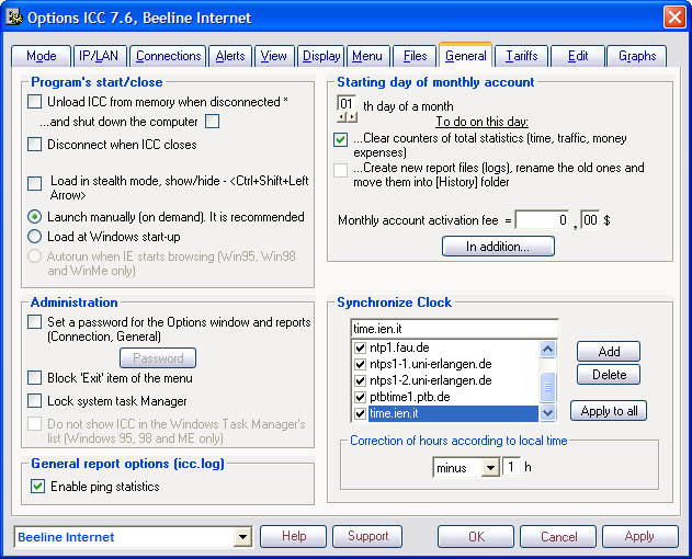 Internet Connection Counter