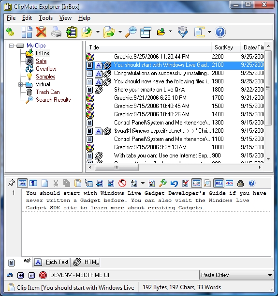 ClipMate Clipboard for U3
