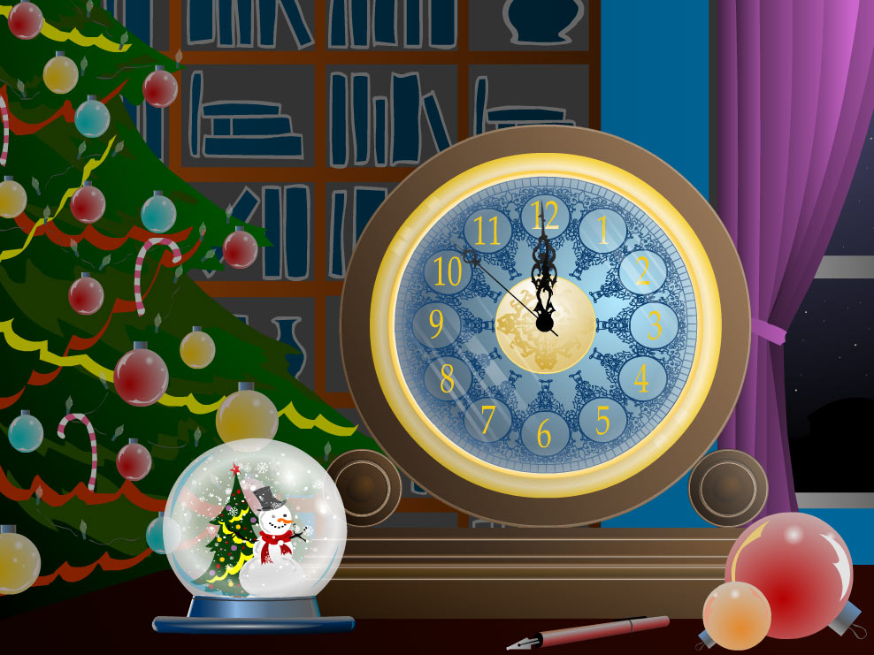 Magic Christmas Clock screensaver