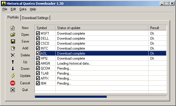 Historical Quotes Downloader