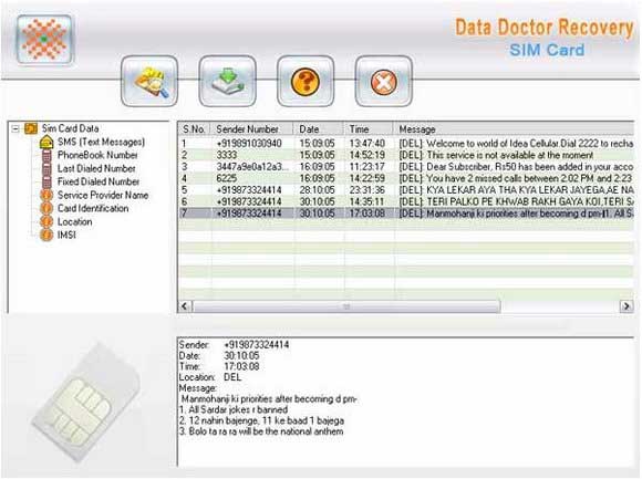 Mobile Phone Sim Card Recovery