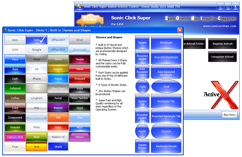 Sonic Click Super Button ActiveX Control