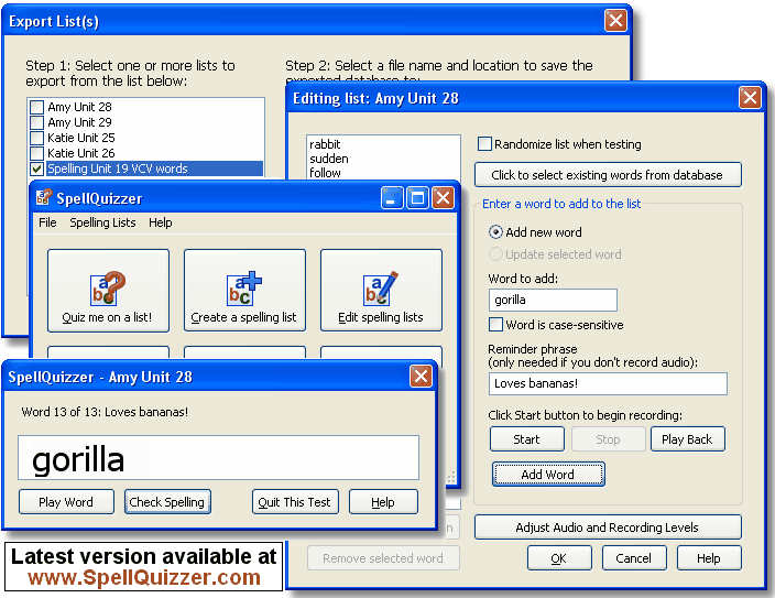 TedCo SpellQuizzer Spelling Software