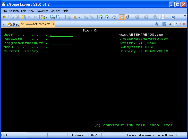 z/Scope TN5250