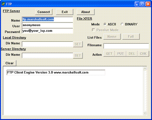 FTP Client Engine for XBase