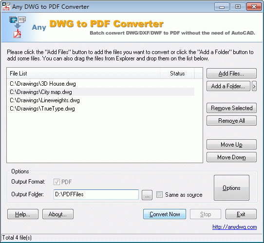 Any DWG to PDF Converter