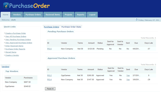 Purchase Order Program v4