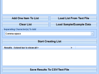 Create Comma Separated List Software