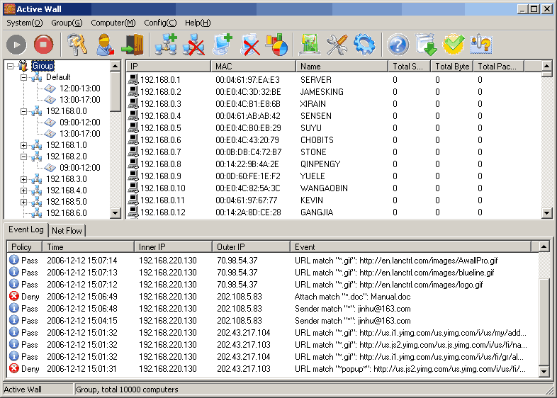 Active Wall Traffic Monitor