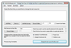 Change Text Case of multiple text files to uppercase lowercase propercase or sentence case