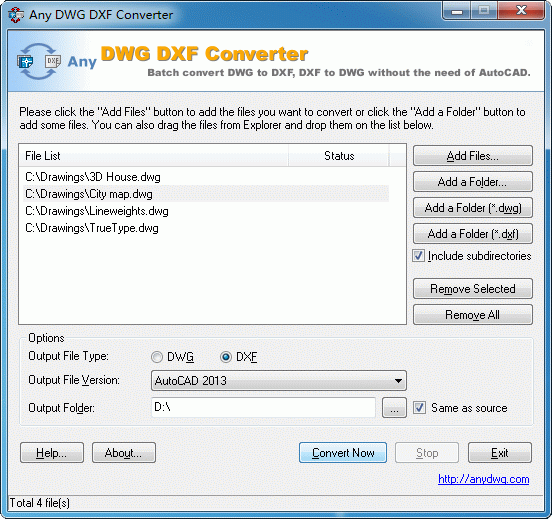 AutoCAD DWG to DXF