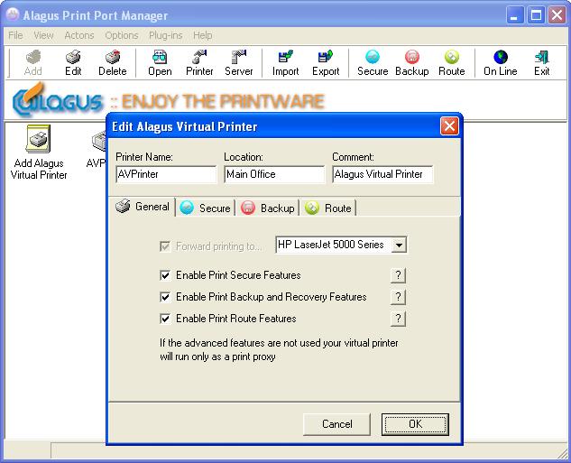 Alagus Print Port Manager