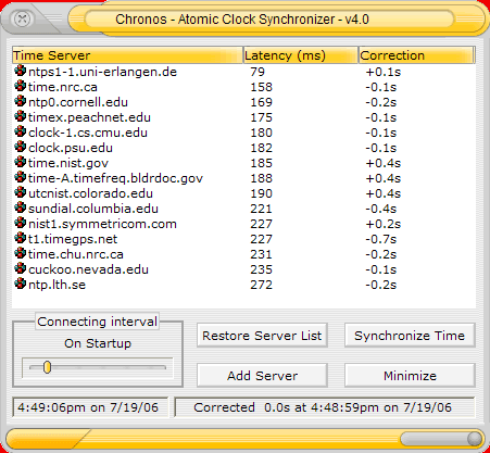 Chronos Atomic Clock Synchronizer