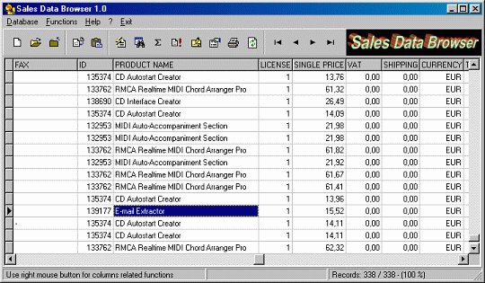 Sales Data Browser