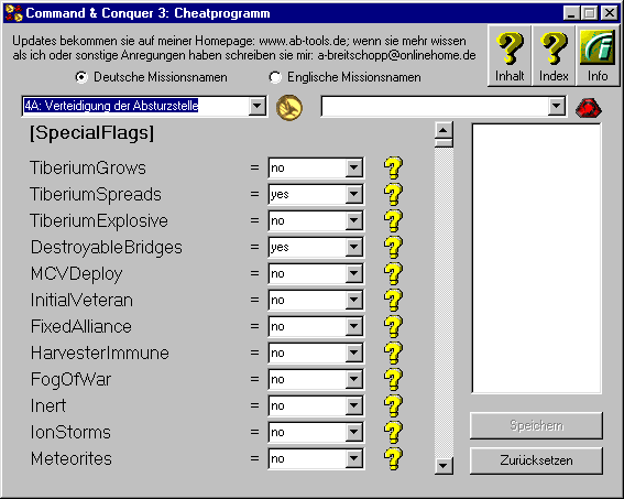 C&C 3: Cheatprogramm