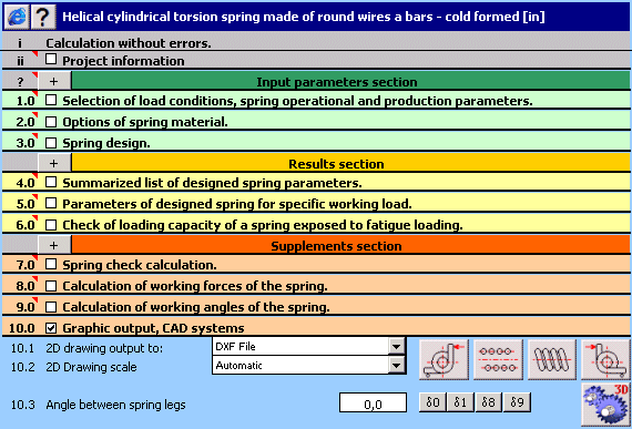 MITCalc Torsion Springs