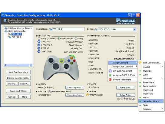 Pinnacle Gamepad Software