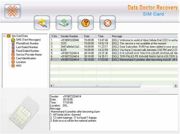 SIM Card Information Backup