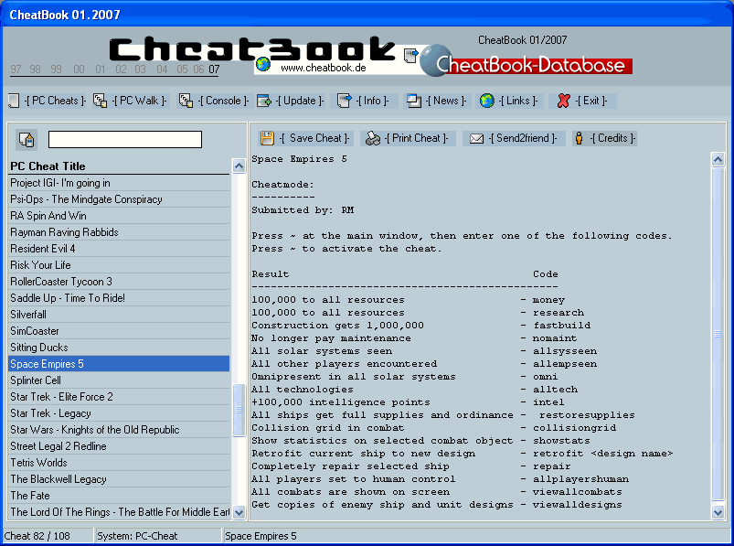 CheatBook Issue 01/2007