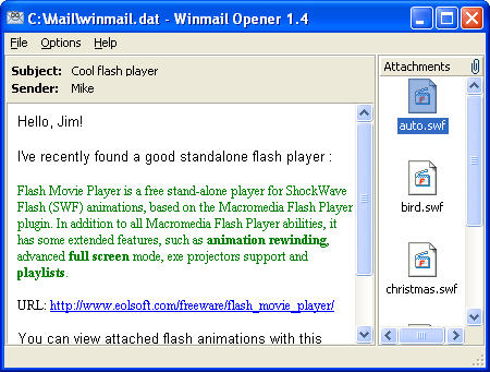 Winmail Opener