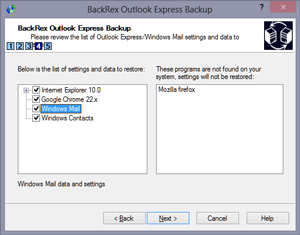 BackRex Outlook Express Backup