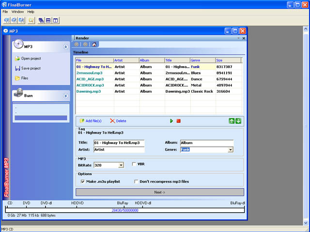 Final MP3 Burner