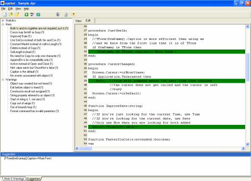 eyebol pascal analyzer