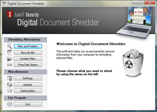 Digital Document Shredder