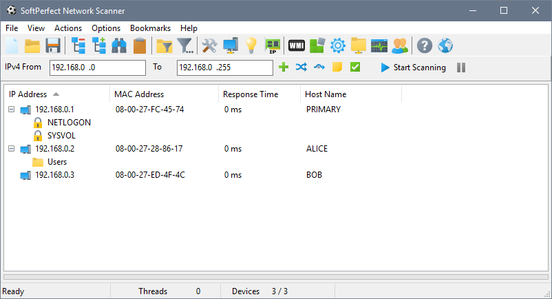 SoftPerfect Network Scanner